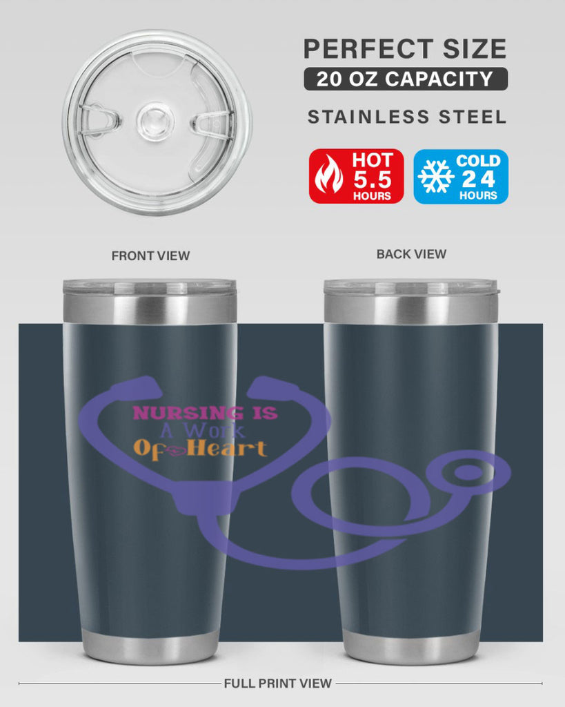 nursing is a work of heart Style Style 68#- nurse- tumbler