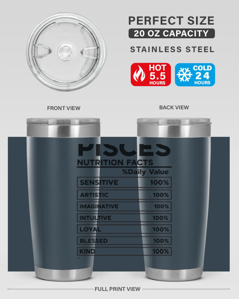 pisces Nutrition Facts 367#- zodiac- Tumbler