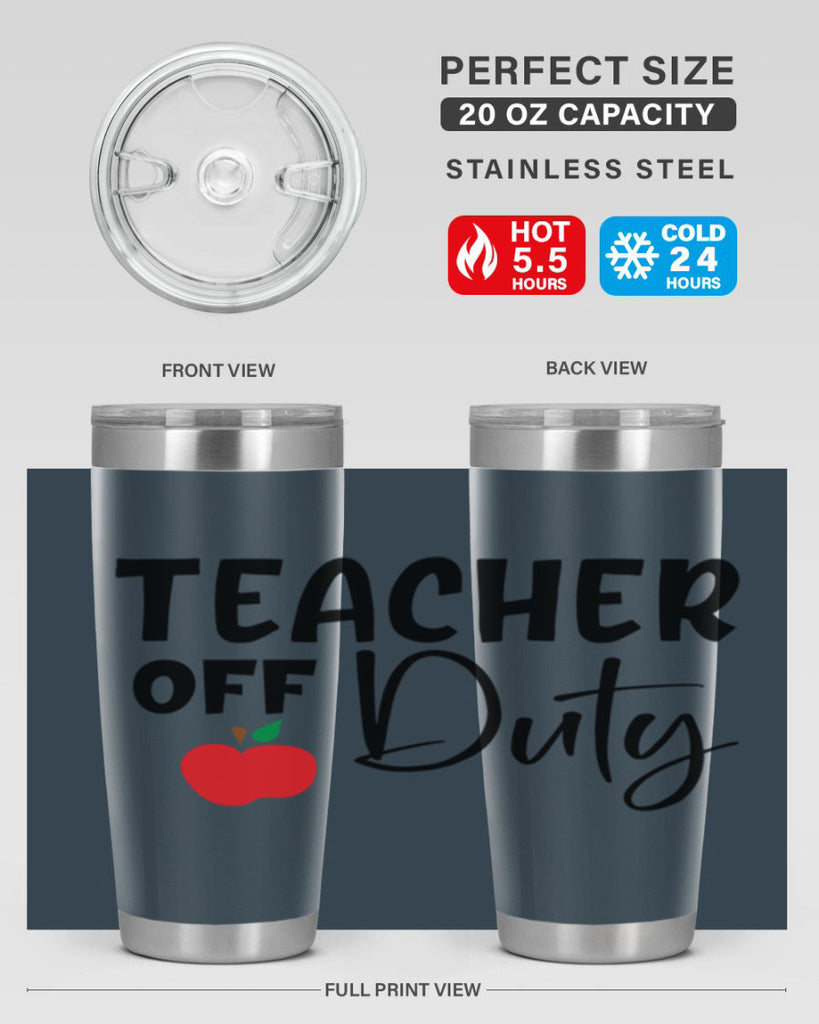 teacher off duty Style 140#- teacher- tumbler