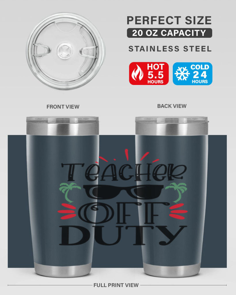 teacher off duty Style 142#- teacher- tumbler
