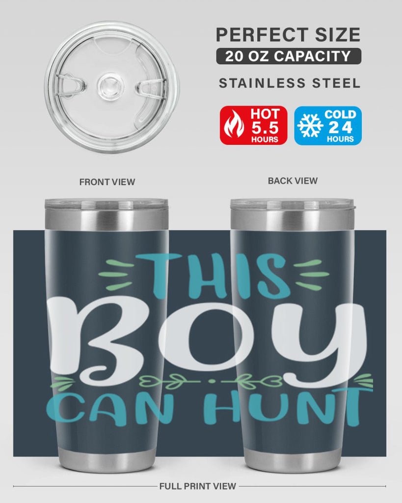 this boy can huntt 1#- easter- Tumbler