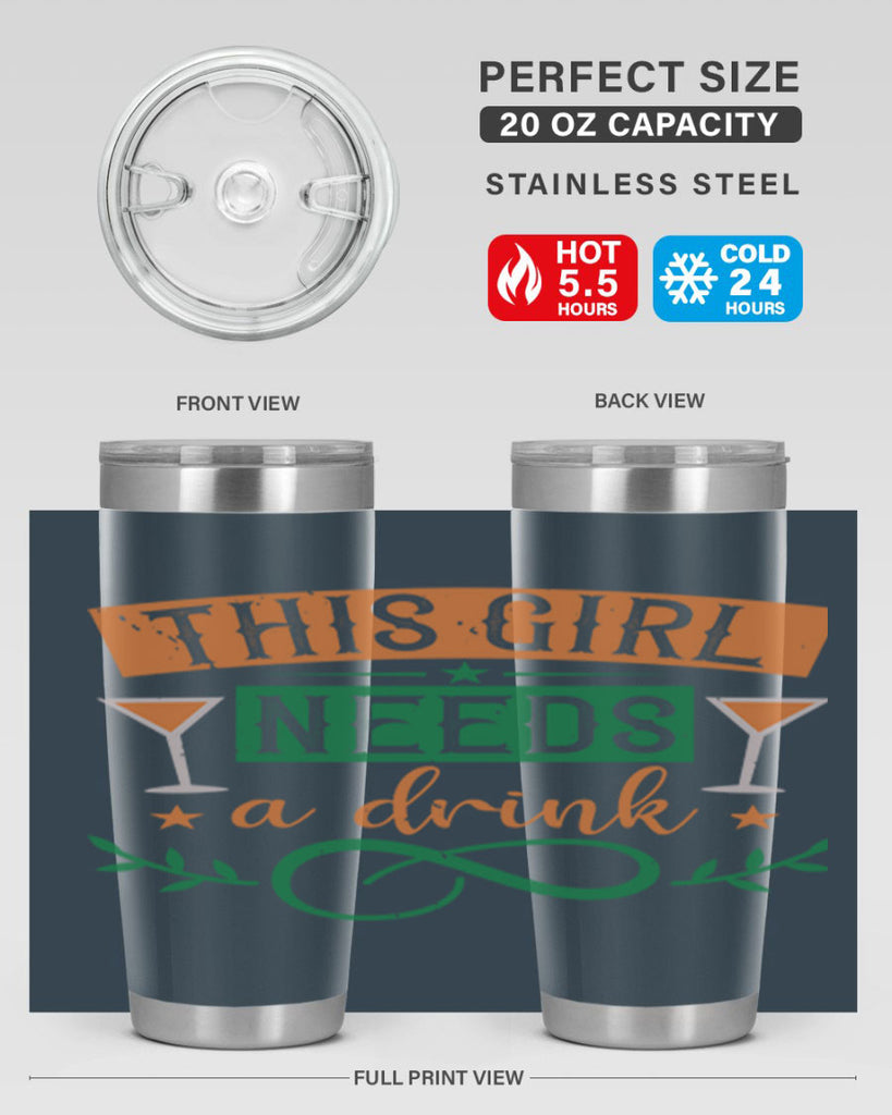 this girl needs a drink 36#- mardi gras- Tumbler