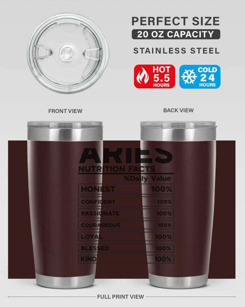 Aries Nutrition Facts 97#- zodiac- Tumbler
