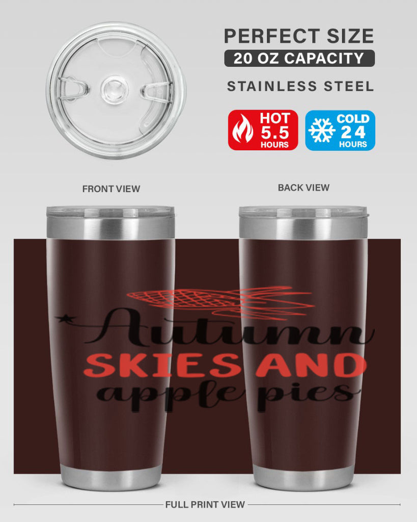 Autumn skies and apple pies 29#- fall- Tumbler