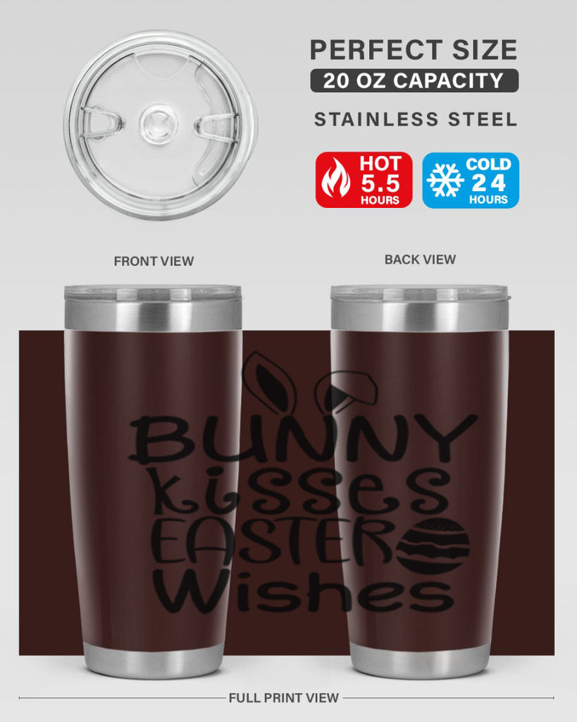 Bunny kisses easter wishes  94#- spring- Tumbler