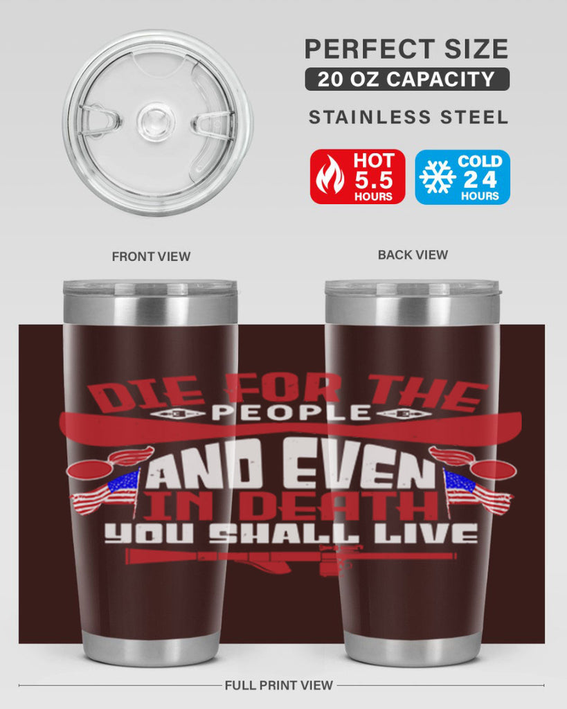 Die for the people and live Style 41#- Fourt Of July- Tumbler