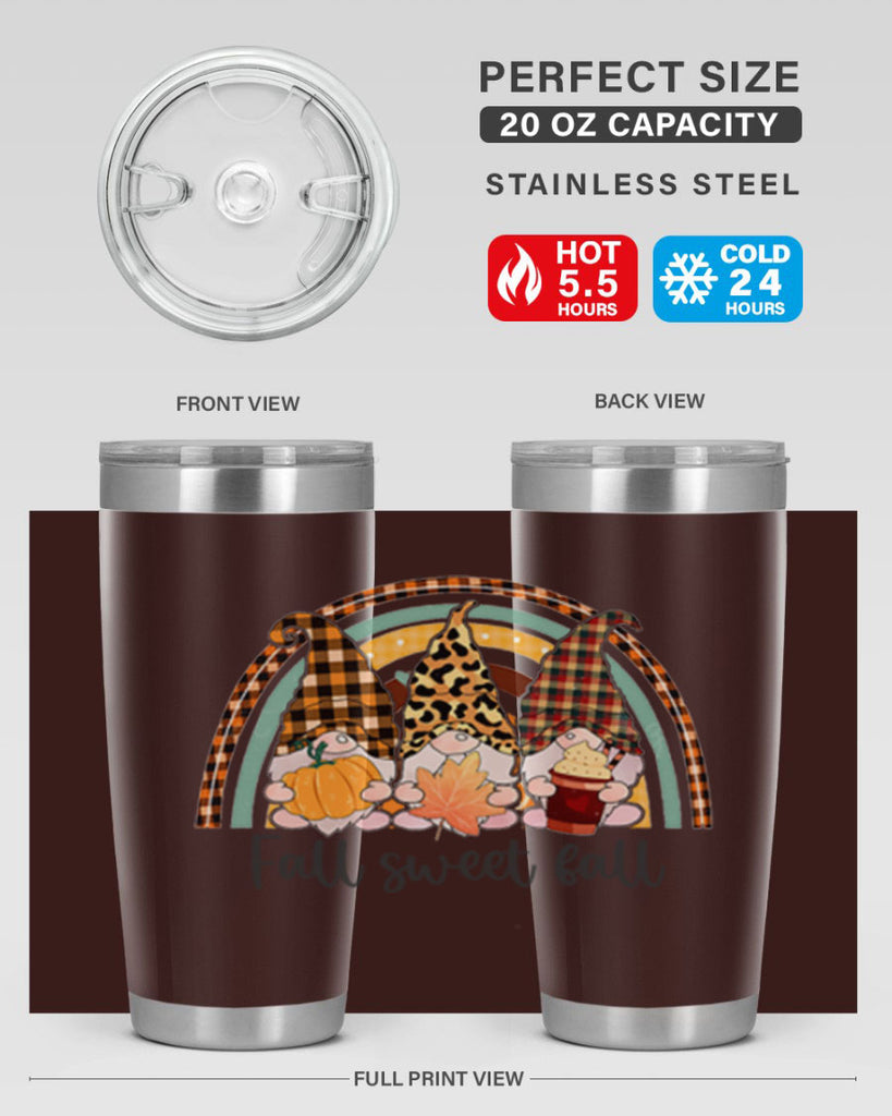 FallSweetFallGnomeRainbow 162#- fall- Tumbler