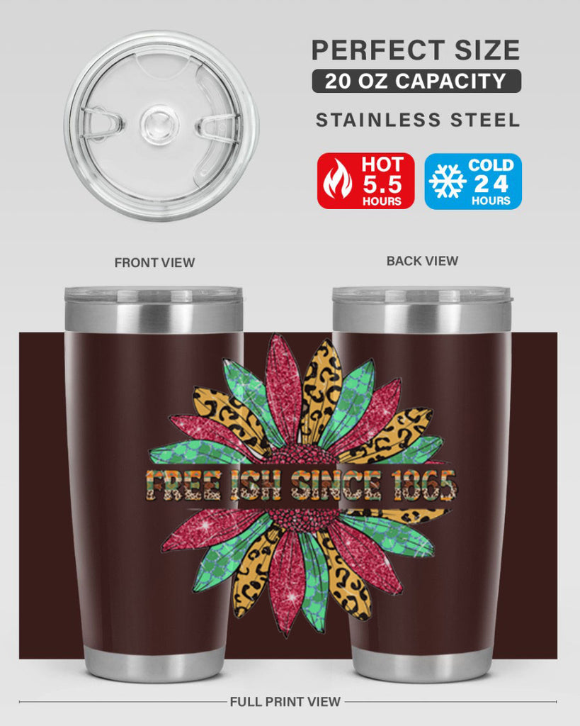 Freeish Since 1865 Sunflower Juneteenth 15#- Juneteenth- tumbler