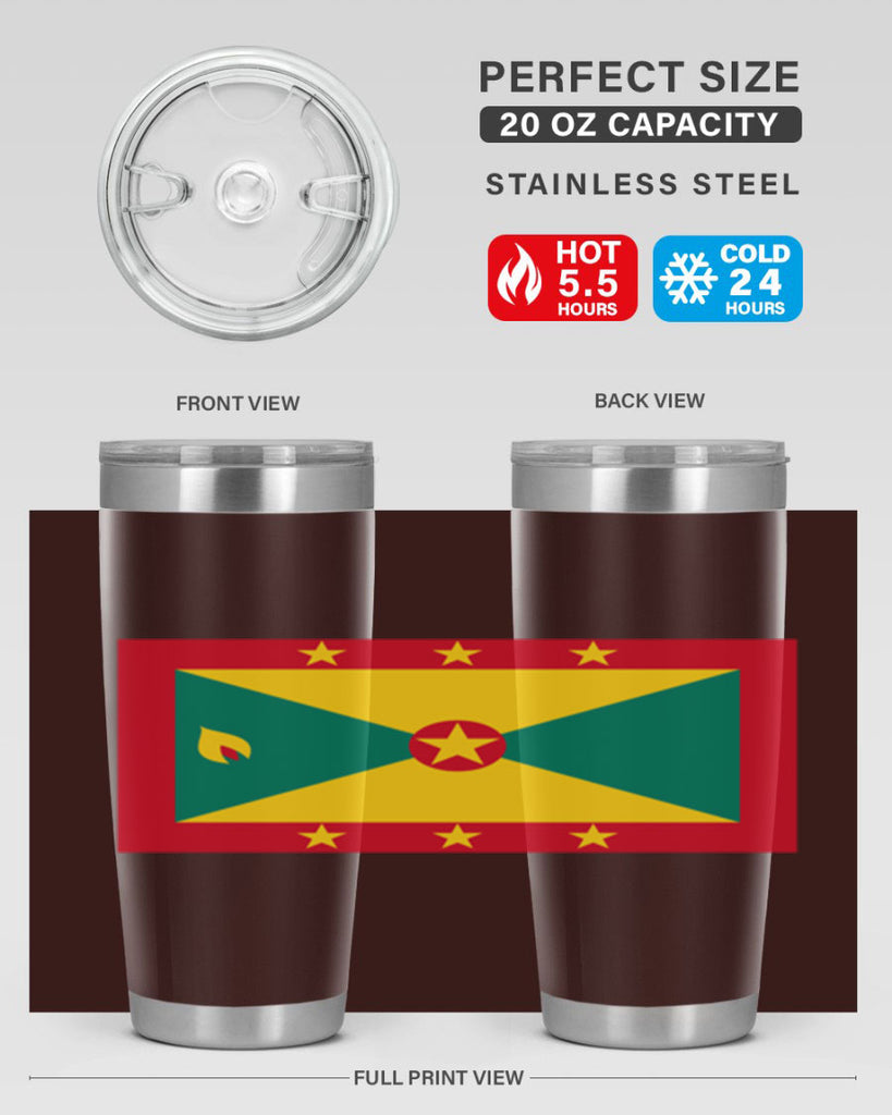 Grenada 130#- world flags- Tumbler