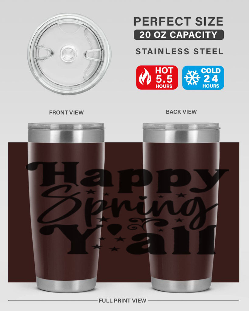 Happy Spring Y'all 164#- spring- Tumbler