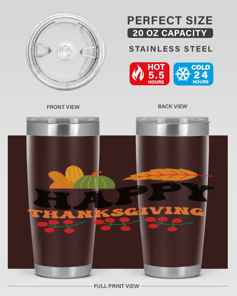 Happy Thanksgiving 251#- fall- Tumbler