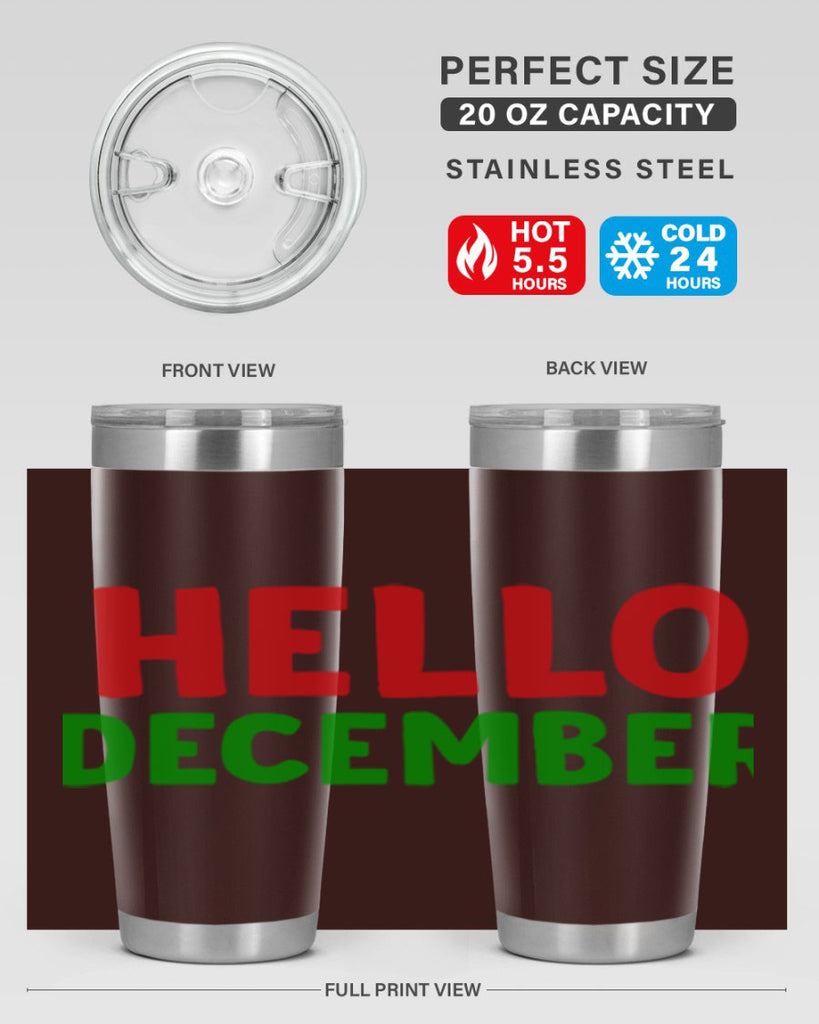 Hello December 158#- winter- Tumbler