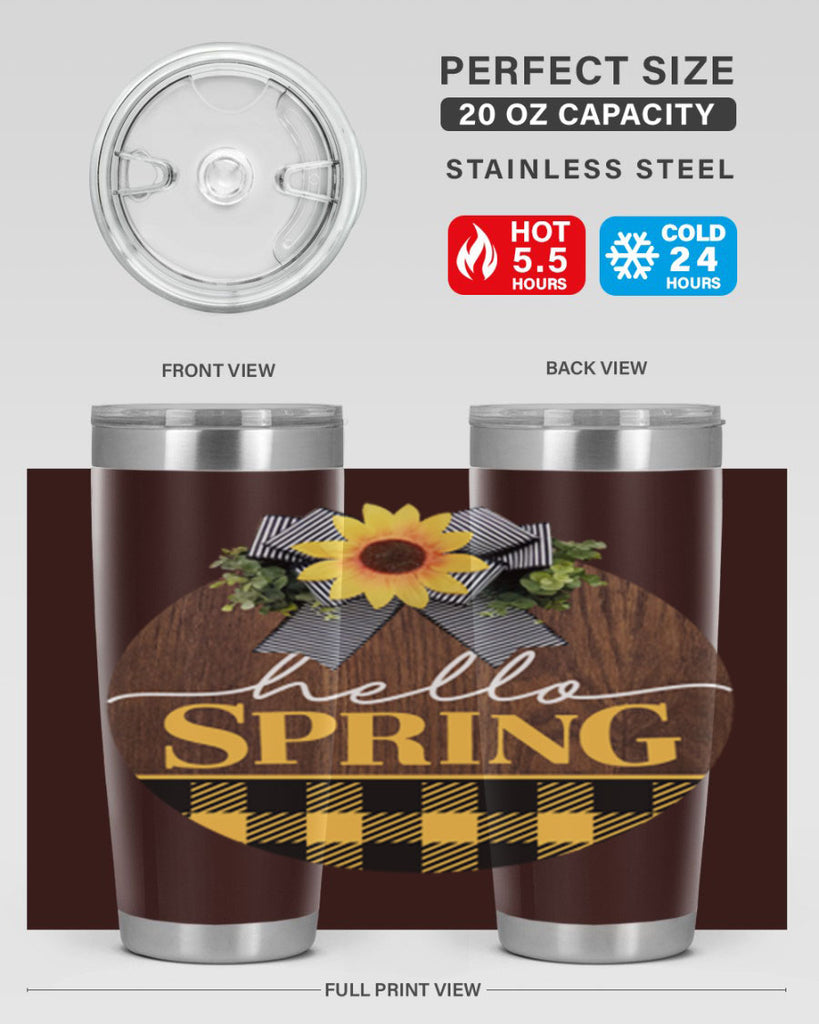 Hello Spring plaid Mockup 204#- spring- Tumbler
