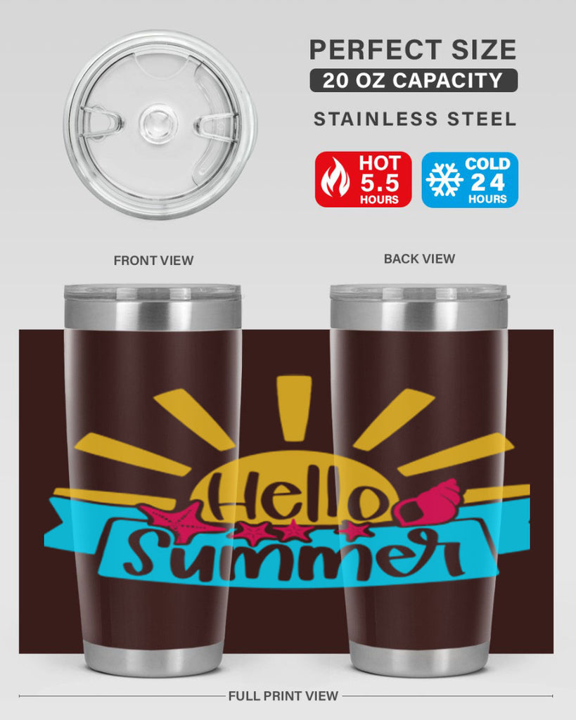 Hello Summer Style 38#- summer- Tumbler
