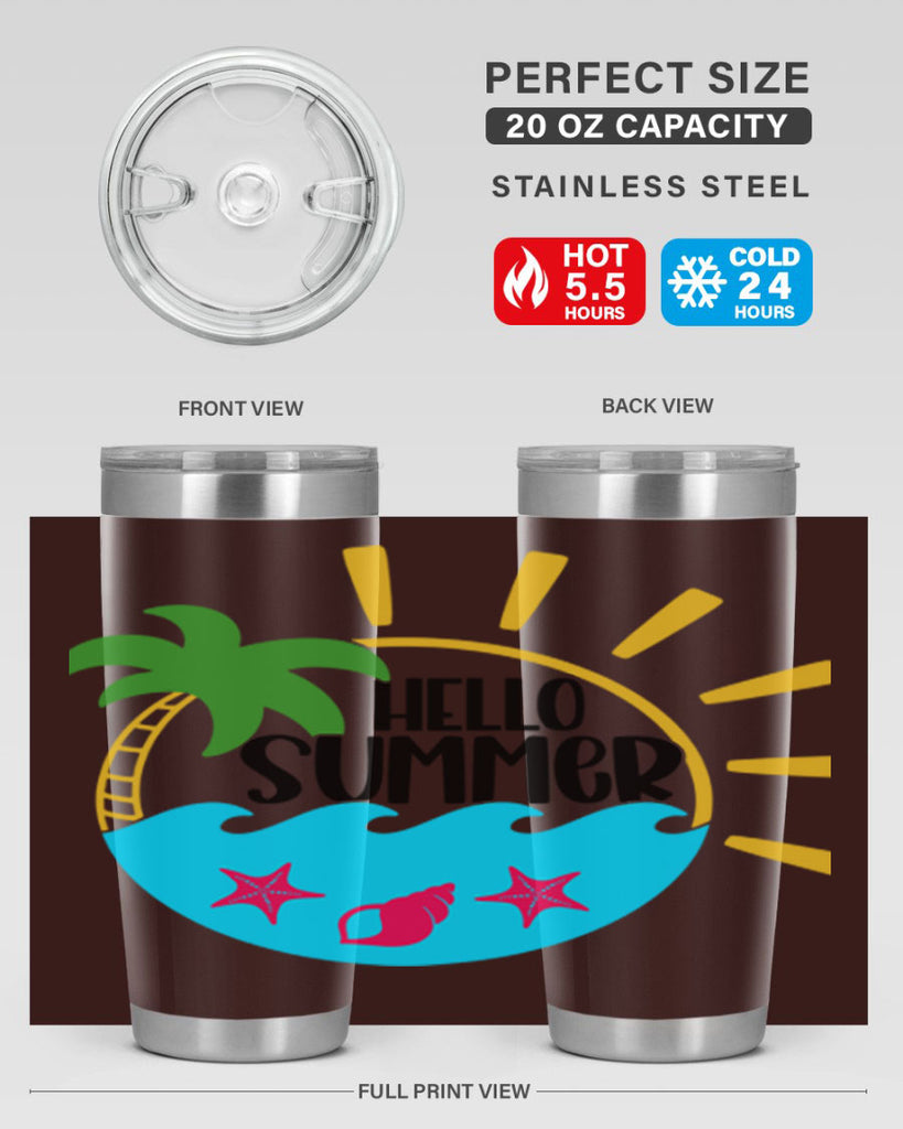 Hello Summer Style 40#- summer- Tumbler