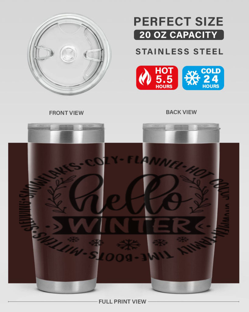Hello Winter 163#- winter- Tumbler