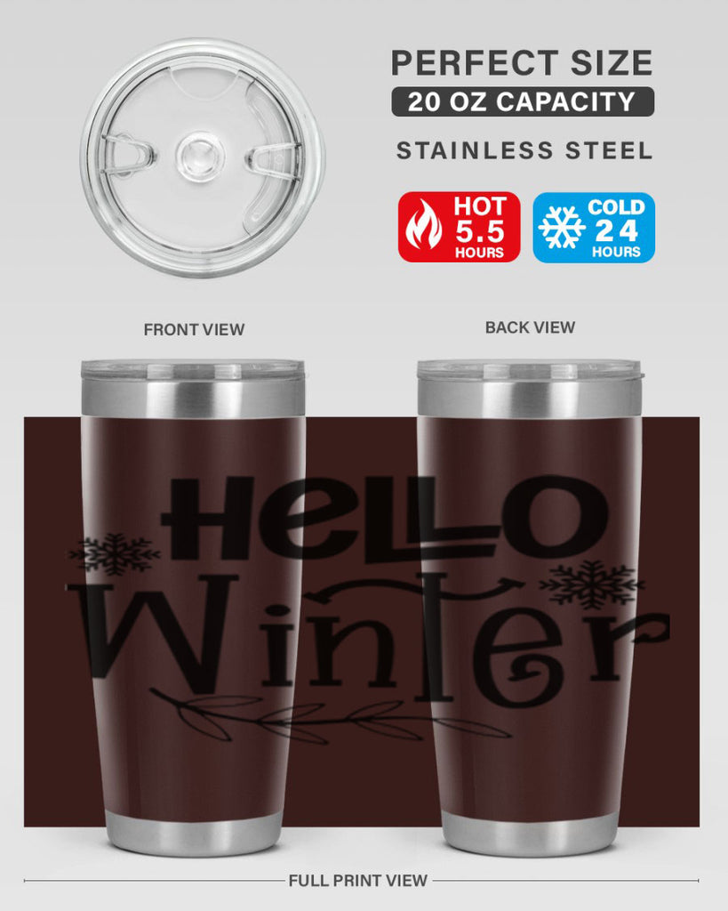 Hello Winter 168#- winter- Tumbler
