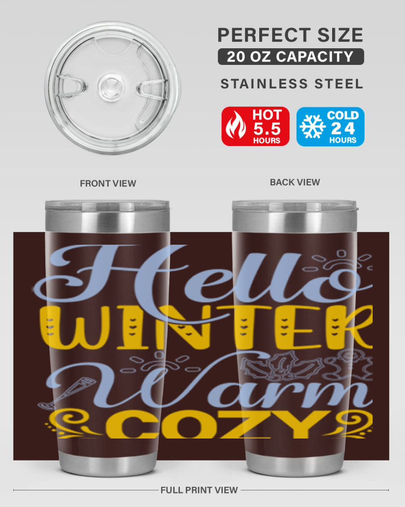Hello winter warm cozy166#- winter- Tumbler