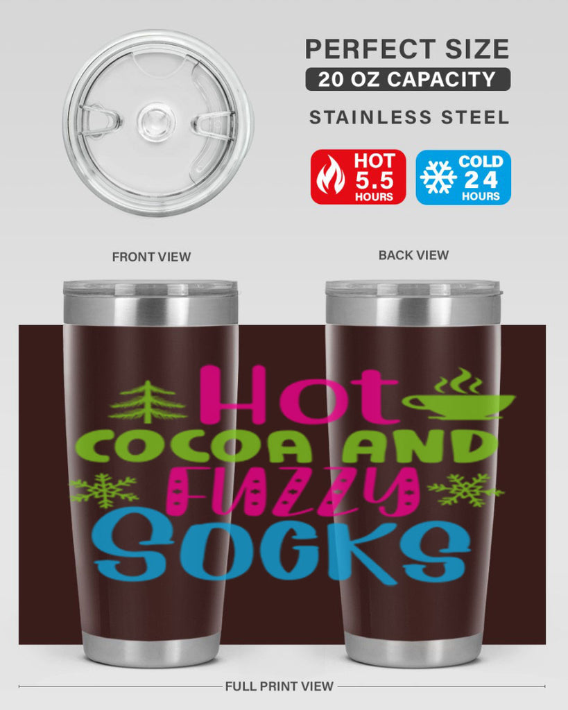 Hot Cocoa And Fuzzy Socks209#- winter- Tumbler