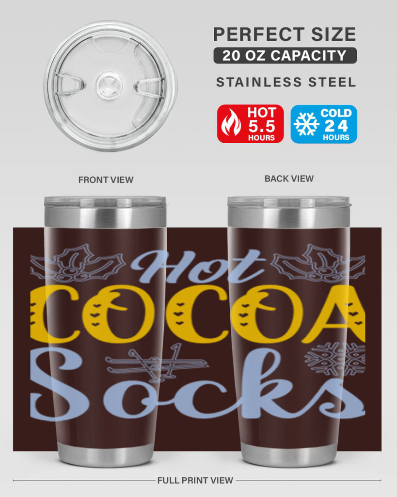 Hot cocoa socks211#- winter- Tumbler
