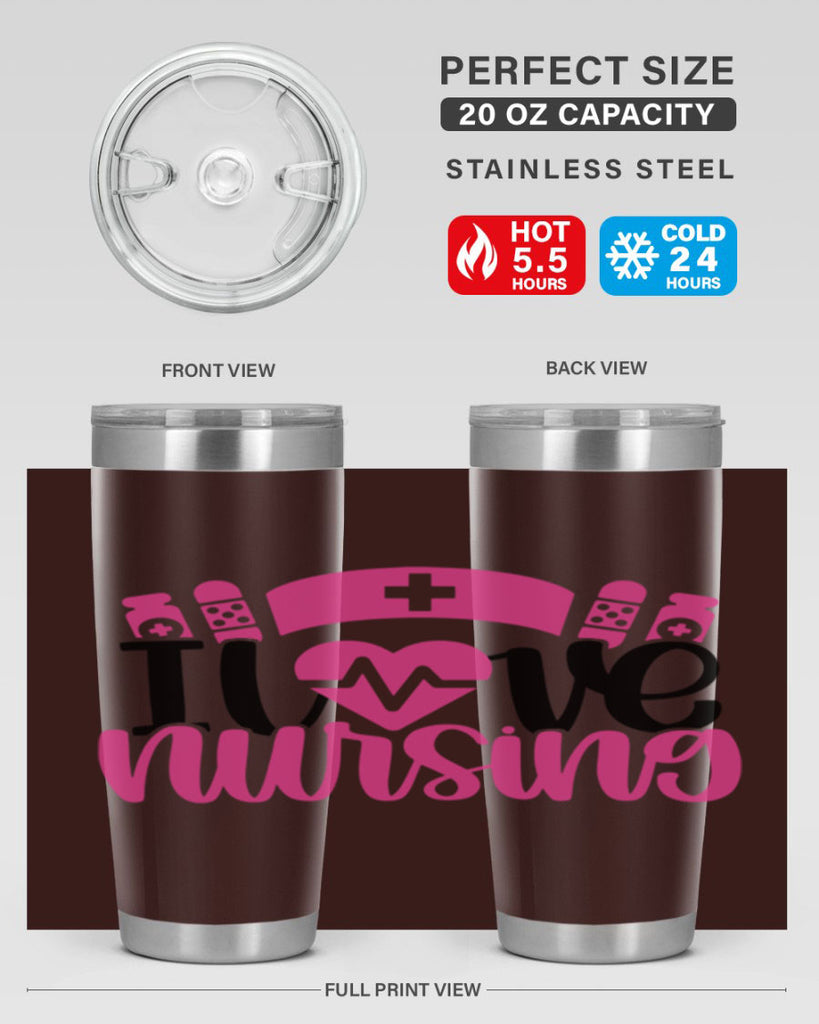 I Love Nursing Style Style 171#- nurse- tumbler