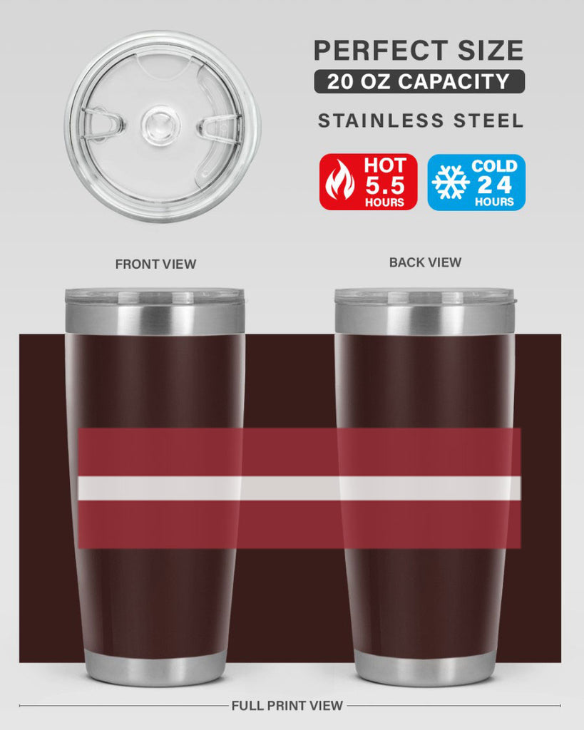 Latvia 104#- world flags- Tumbler