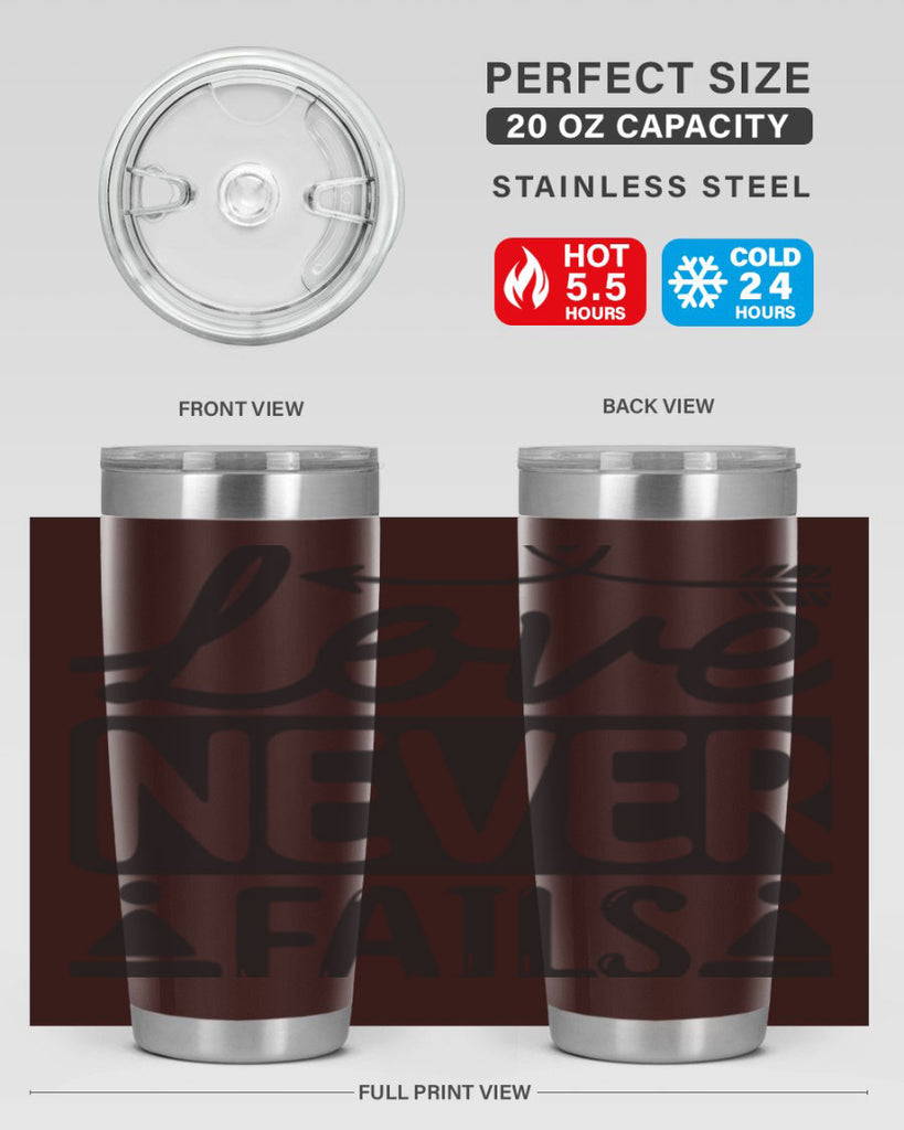 Love never fails 317#- winter- Tumbler