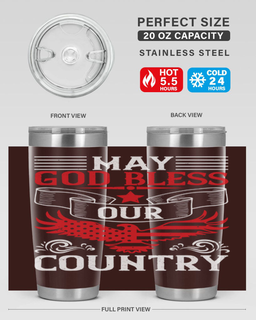 May God bless our country Style 133#- Fourt Of July- Tumbler