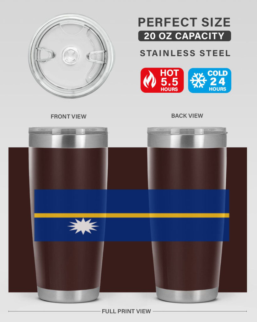 Nauru 77#- world flags- Tumbler