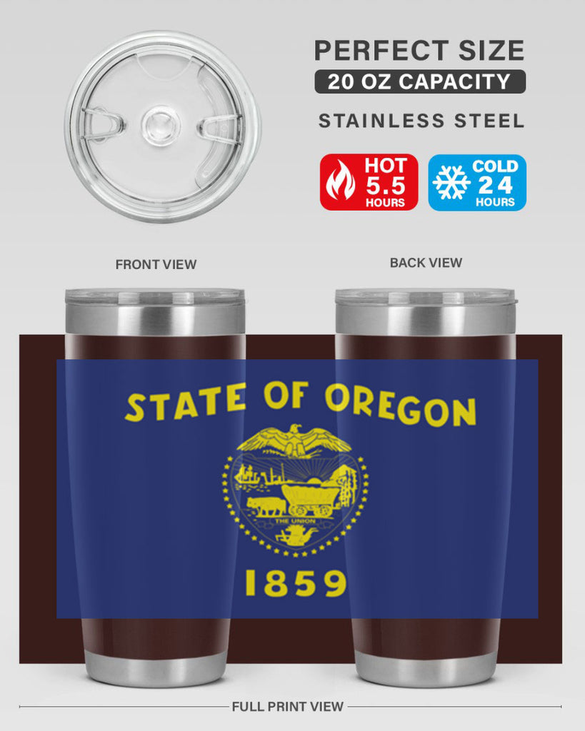 Oregon 15#- Us Flags- Tumbler
