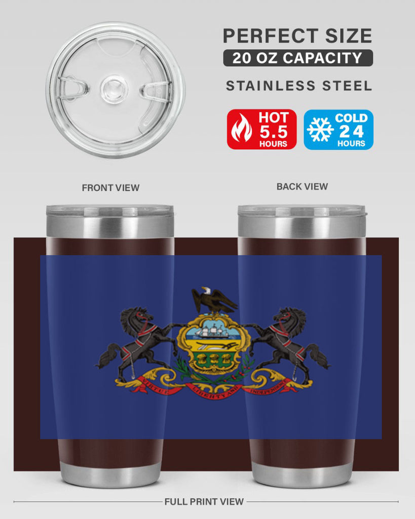 Pensilvania 14#- Us Flags- Tumbler