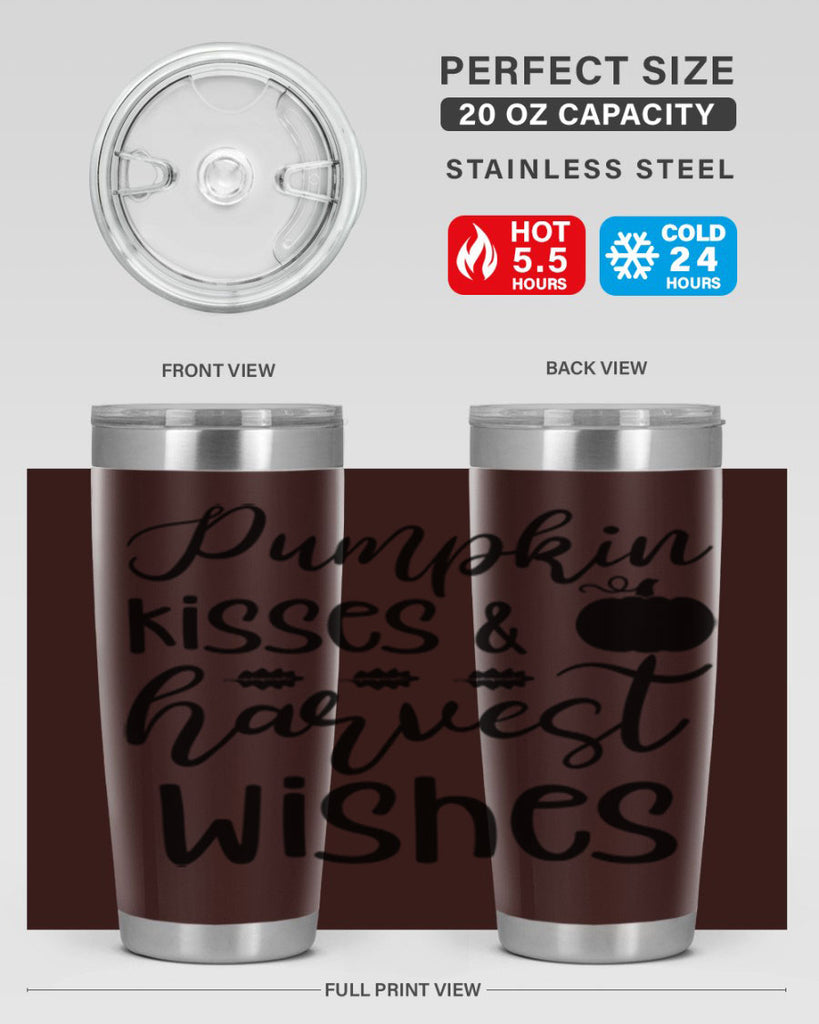 Pumpkin Kisses Harvest Wishes 525#- fall- Tumbler