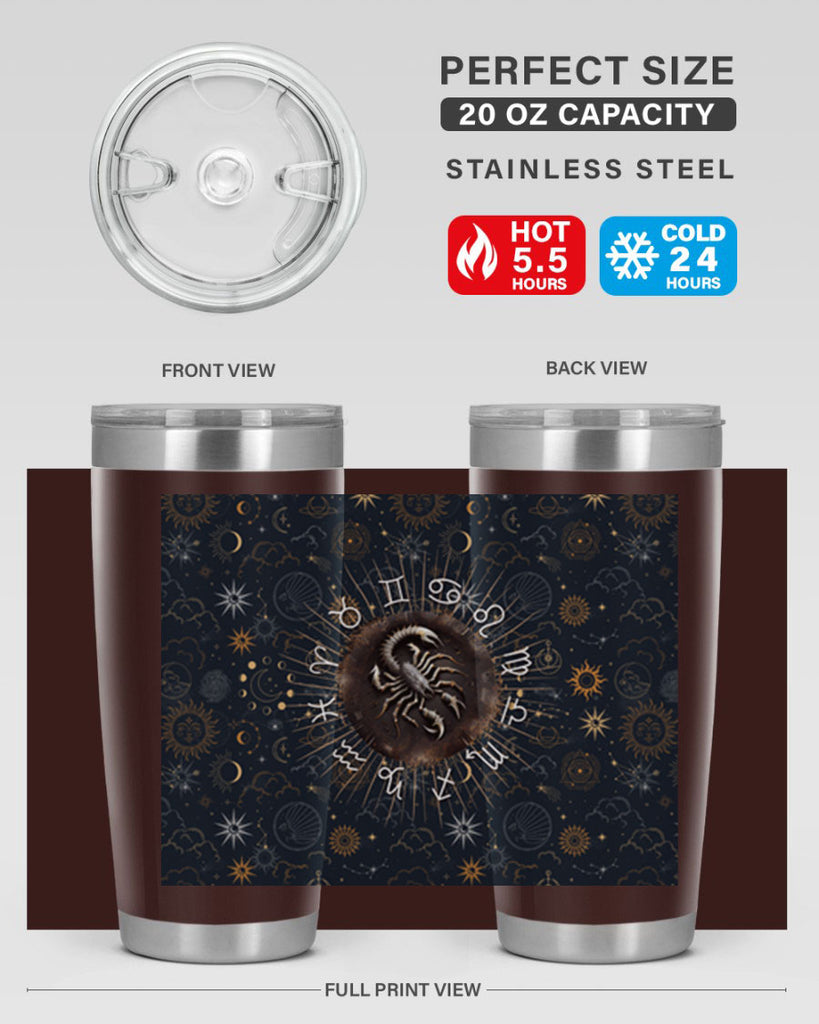 Scorpius Straight 466#- zodiac- Tumbler