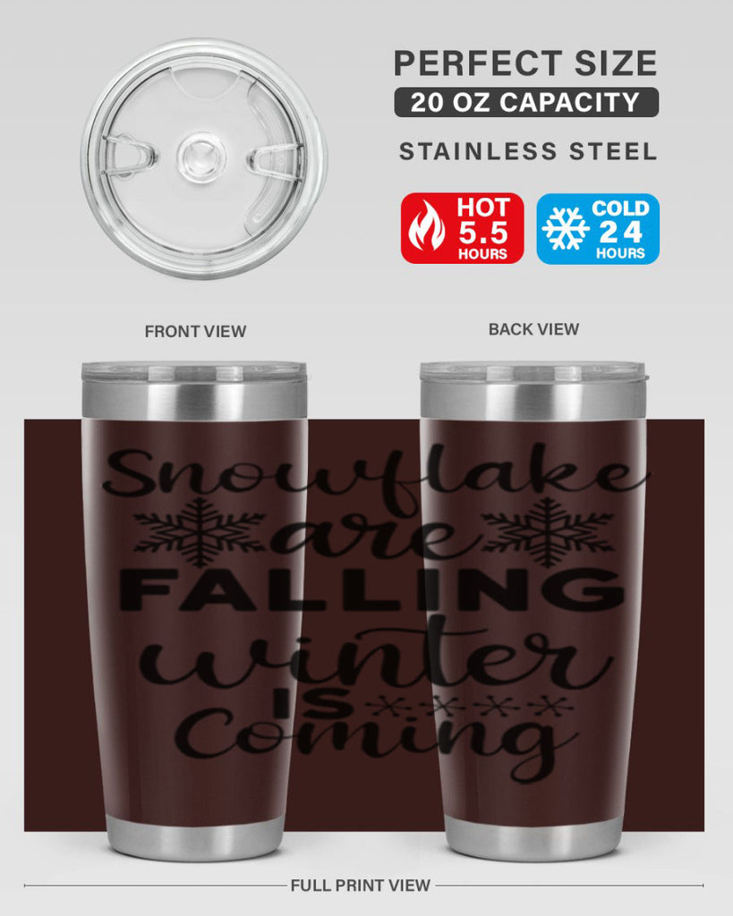 Snowflake Are Falling Winter Is 375#- winter- Tumbler