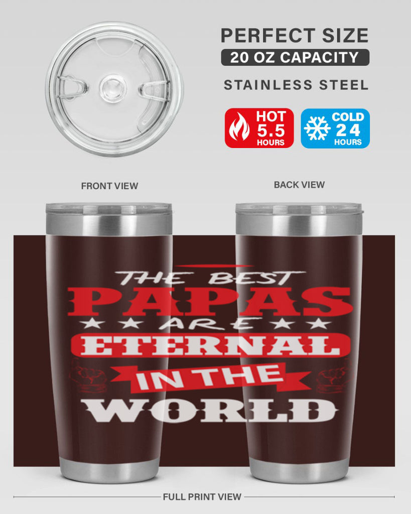 THE BEST PAPAS 108#- grandpa - papa- Tumbler