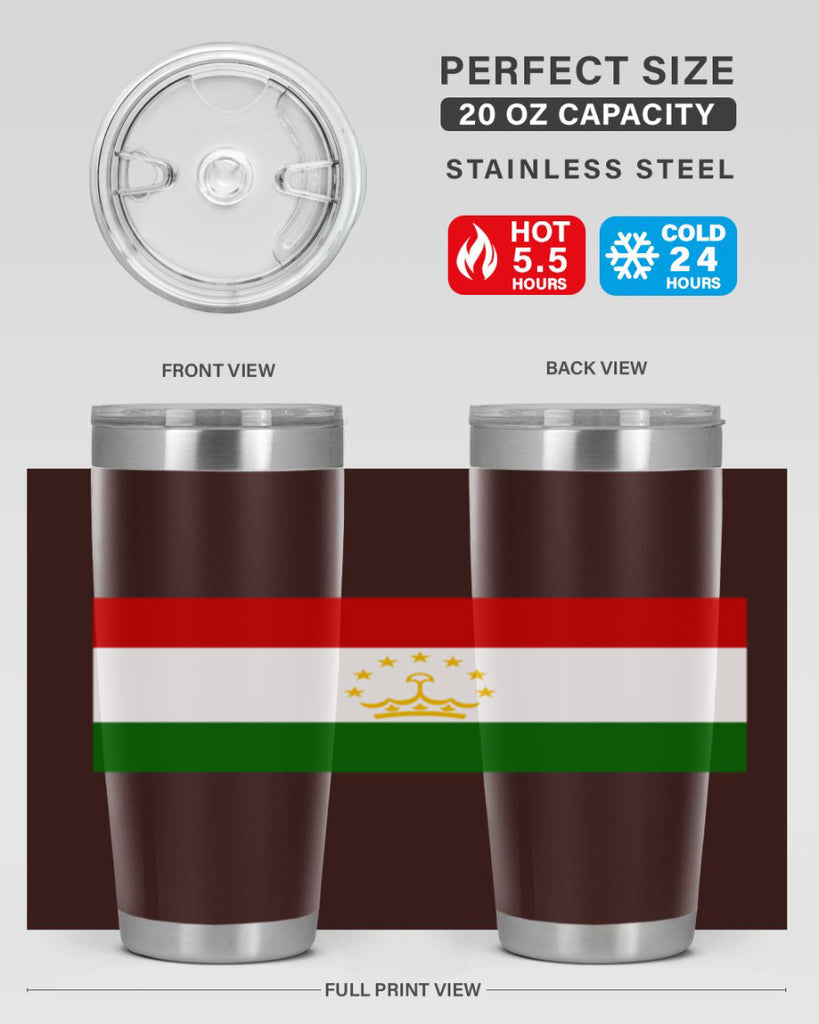 Tajikistan 25#- world flags- Tumbler