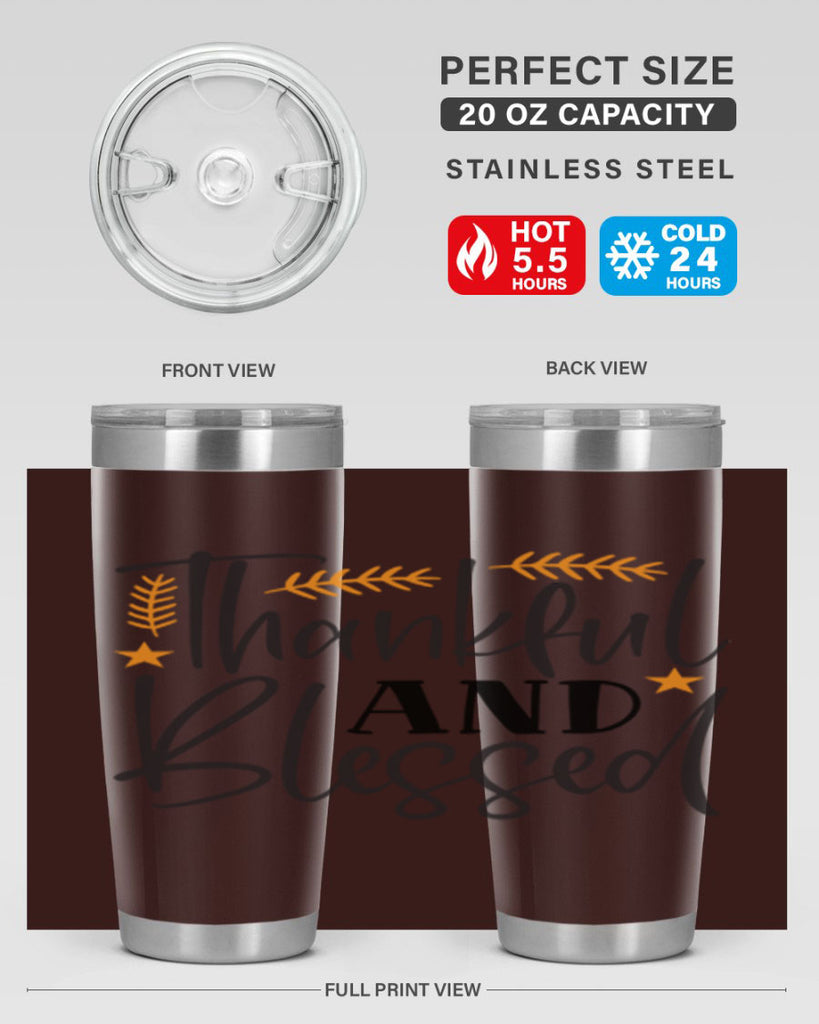 Thankfulandblessed 608#- fall- Tumbler