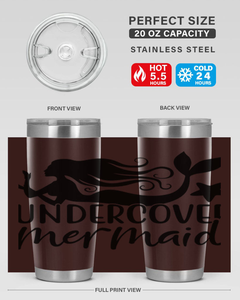Undercover mermaid 657#- mermaid- Tumbler