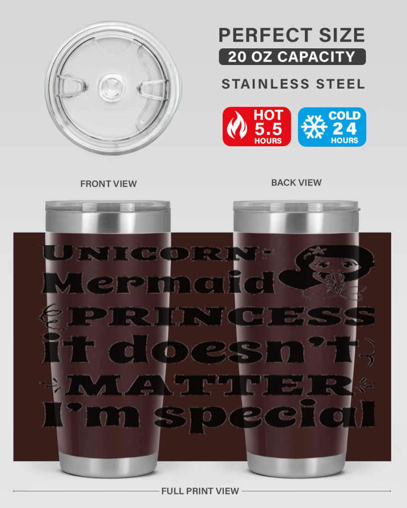 Unicorn Mermaid princess it doesnt 661#- mermaid- Tumbler