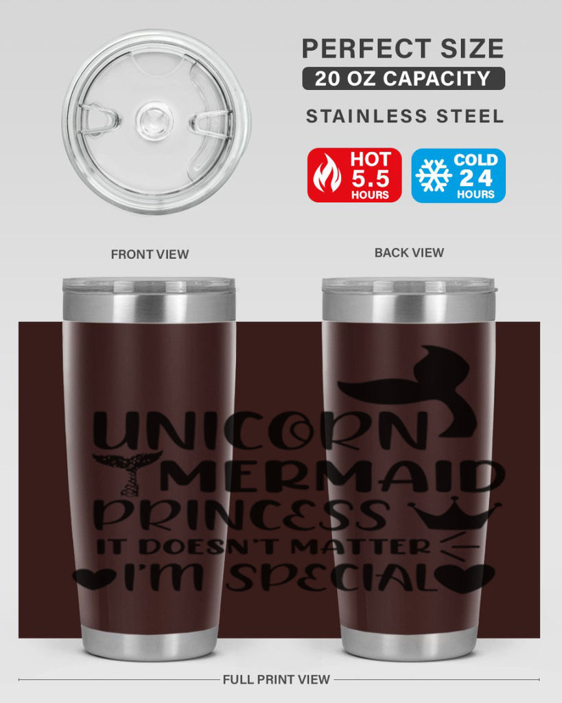 Unicorn Mermaid princess it doesnt 662#- mermaid- Tumbler