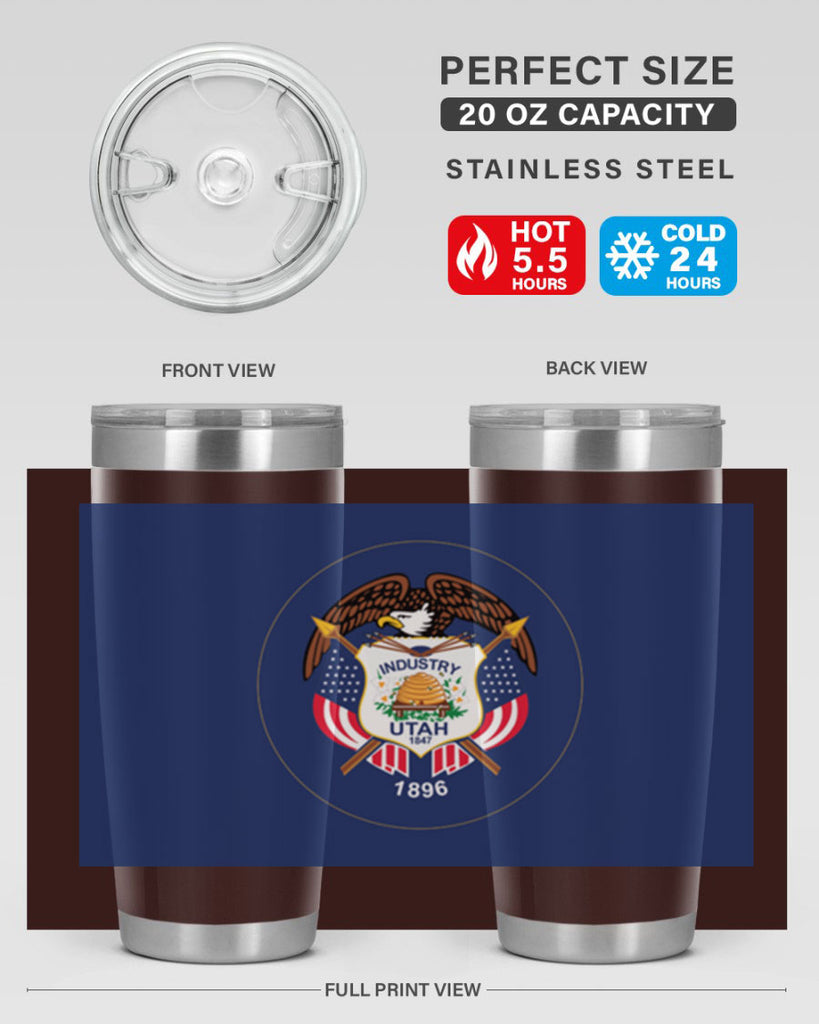 Utah 8#- Us Flags- Tumbler