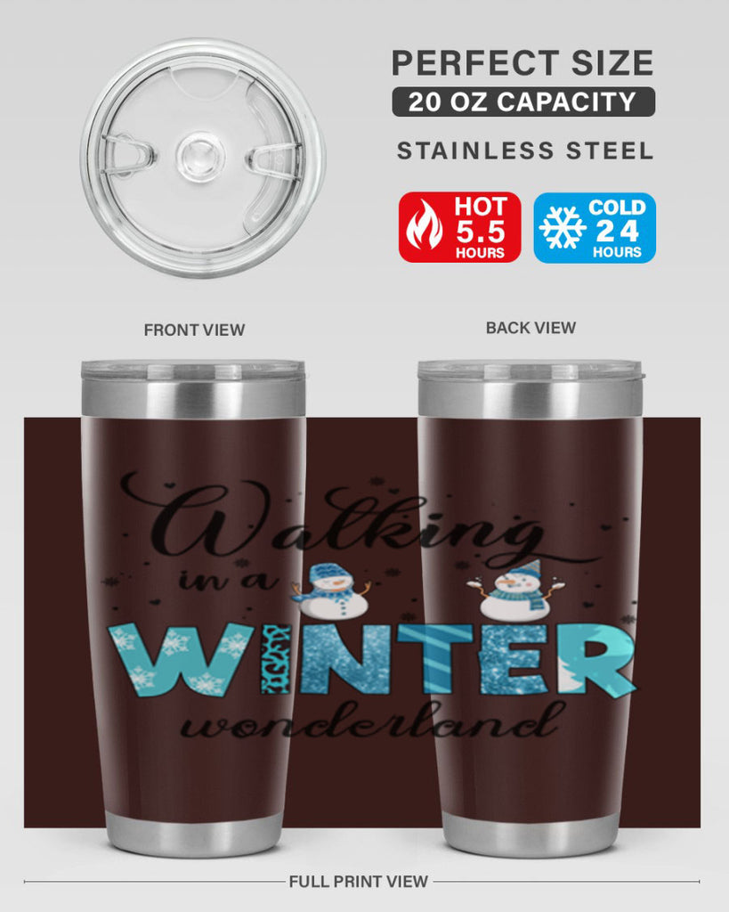 Walking in a winter wonderland 443#- winter- Tumbler