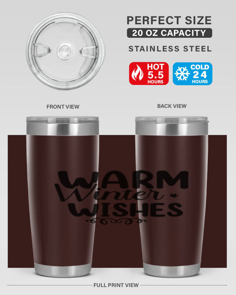 Warm Winter Wishes 453#- winter- Tumbler