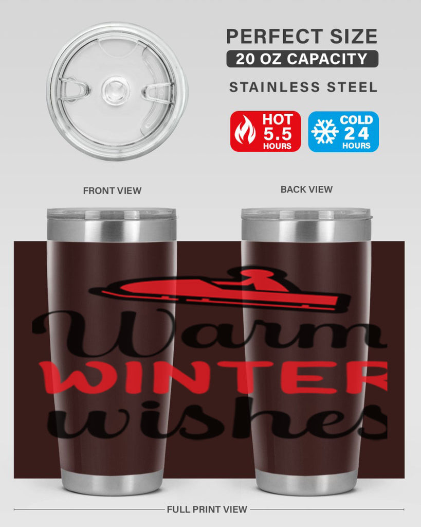 Warm winter wishes 452#- winter- Tumbler