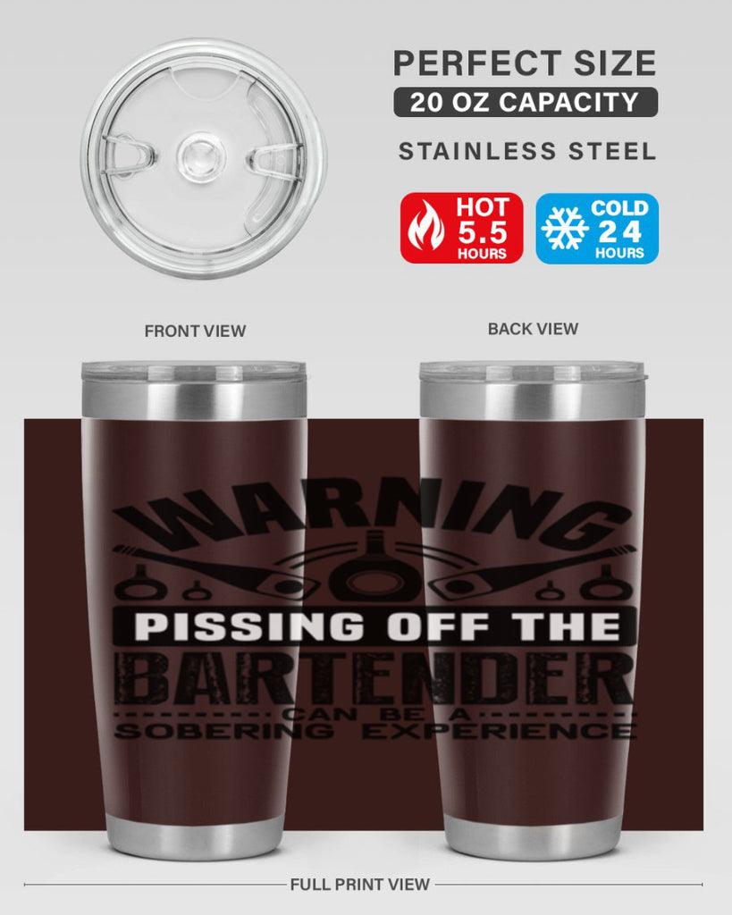Warning Style 10#- bartender- tumbler