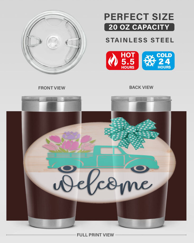 Welcome spring truck Mockup578#- spring- Tumbler