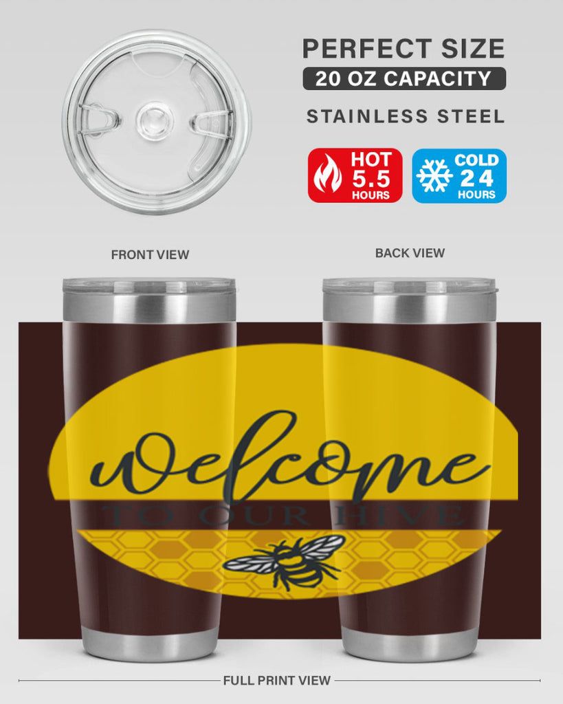 Welcome to our Hive complete yellow590#- spring- Tumbler