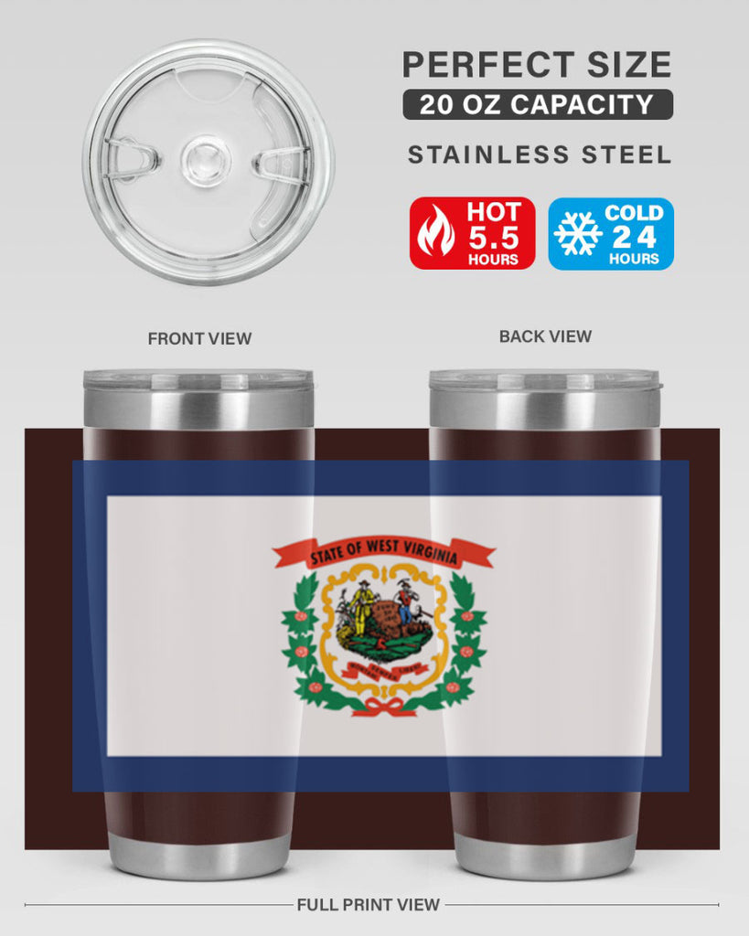 West Virginia 3#- stateflags- Tumbler