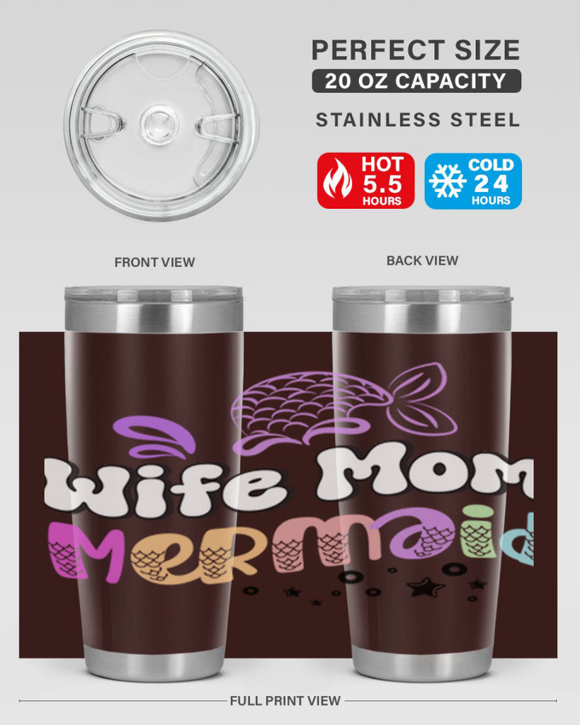 Wife Mom Mermaid 676#- mermaid- Tumbler
