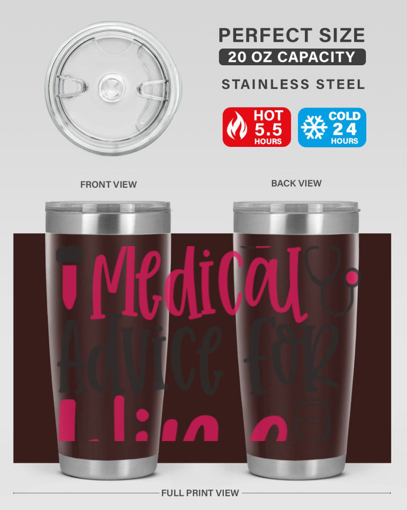 Will Trade Medical Advice for Wine Style Style 9#- nurse- tumbler